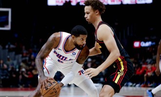 乔治空砍35分约翰逊12+10+12 老鹰险胜76人